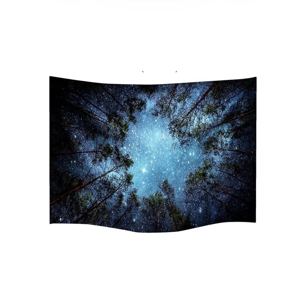 Starry Wall Tapestry, 3D Printing Forest Starry Night Tapestry Star Tree - Thumbnail 9
