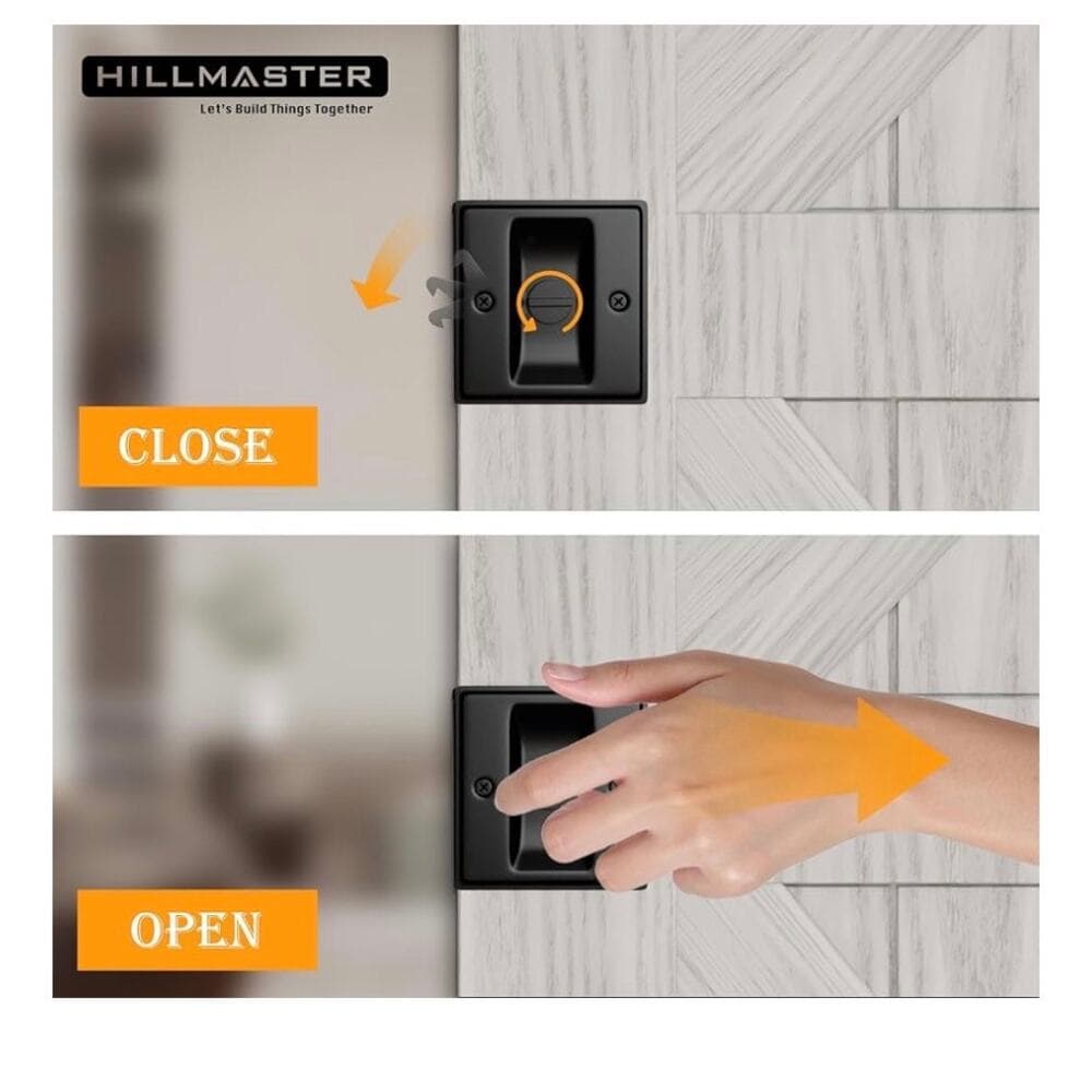 Privacy Sliding Door Lock with Pull - Replace Old Or Damaged Pocket Locks - Thumbnail 3