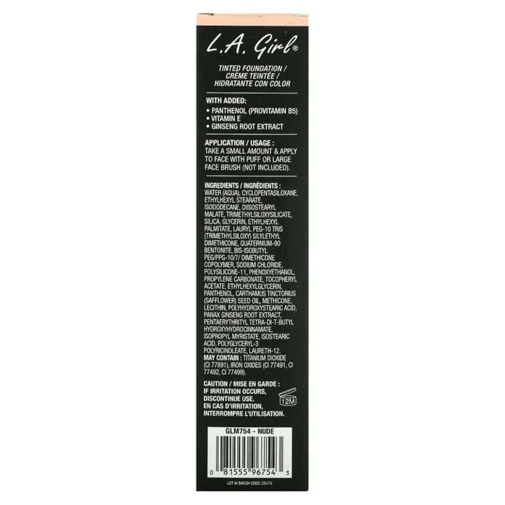 Tinted Foundation, Nude, 1 fl oz (30 ml), L.A. Girl