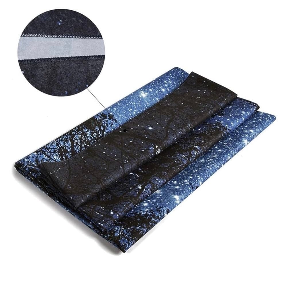 Starry Wall Tapestry, 3D Printing Forest Starry Night Tapestry Star Tree - Thumbnail 4