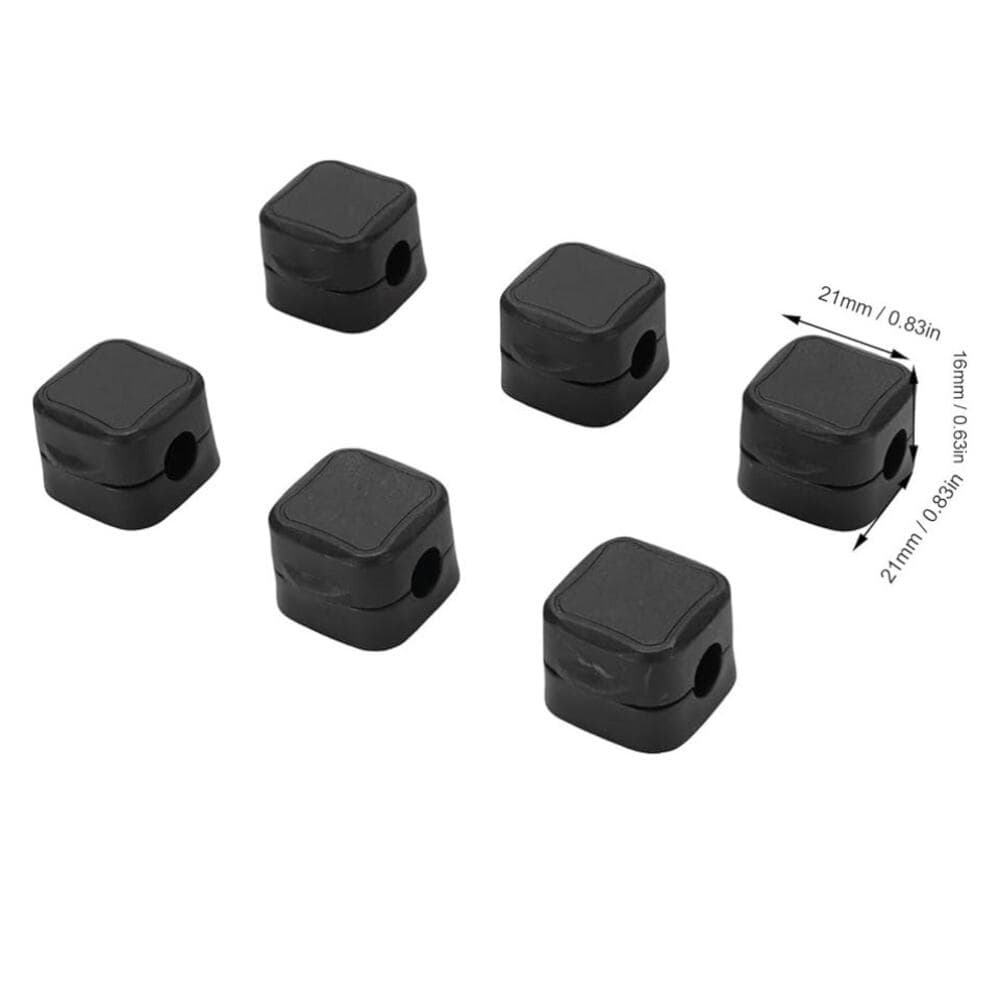 6 Pack Magnetic Cable Clips, Cord Holder Adhesive Cable Management Black