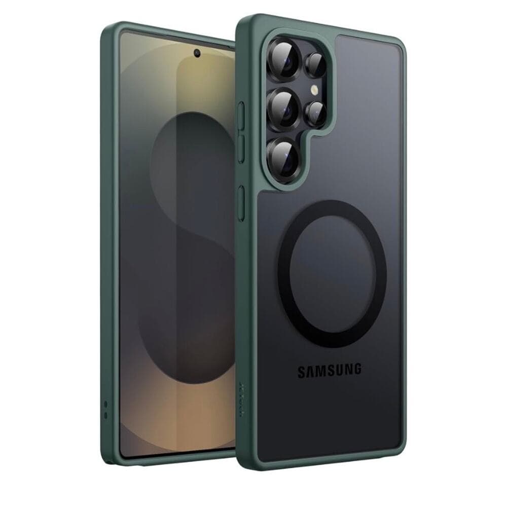 Magnetic Case for Samsung Galaxy S25 Ultra 5G, Compatible MagSafe (Dark Green) - Thumbnail 7