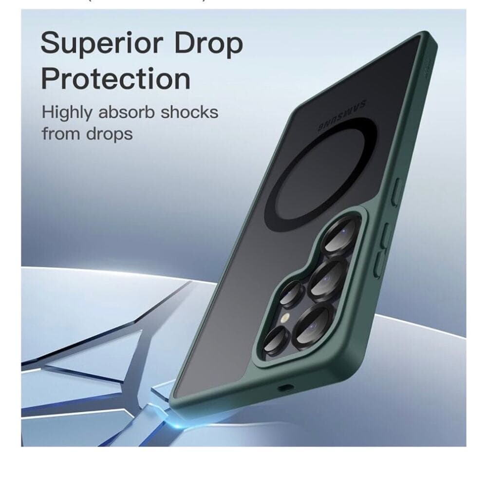 Magnetic Case for Samsung Galaxy S25 Ultra 5G, Compatible MagSafe (Dark Green) - Thumbnail 4