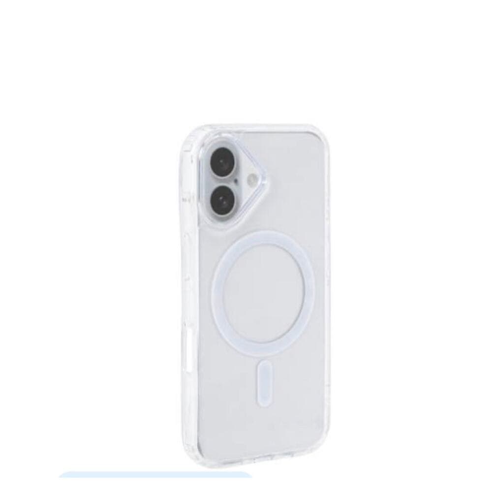 IPhone 16 Clear MagSafe Compatible Phone Case White & Sliver