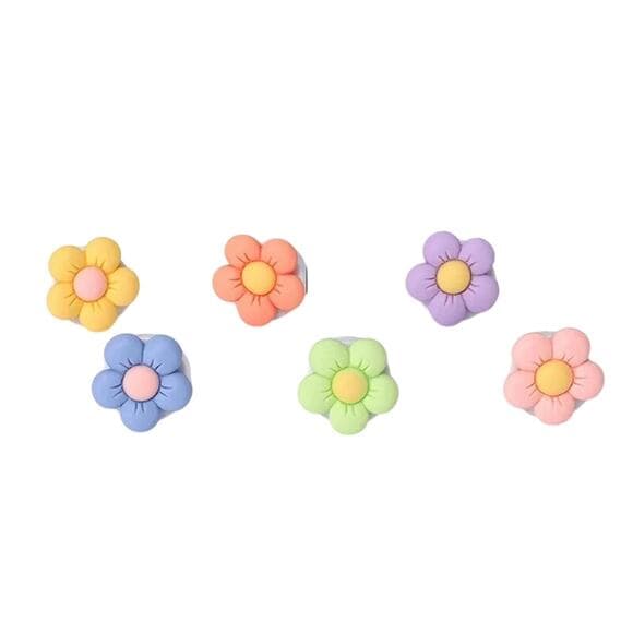 6 Pieces Flowers Car Air Vent Clips with Fragrance Pads Colorful Daisy - Thumbnail 9
