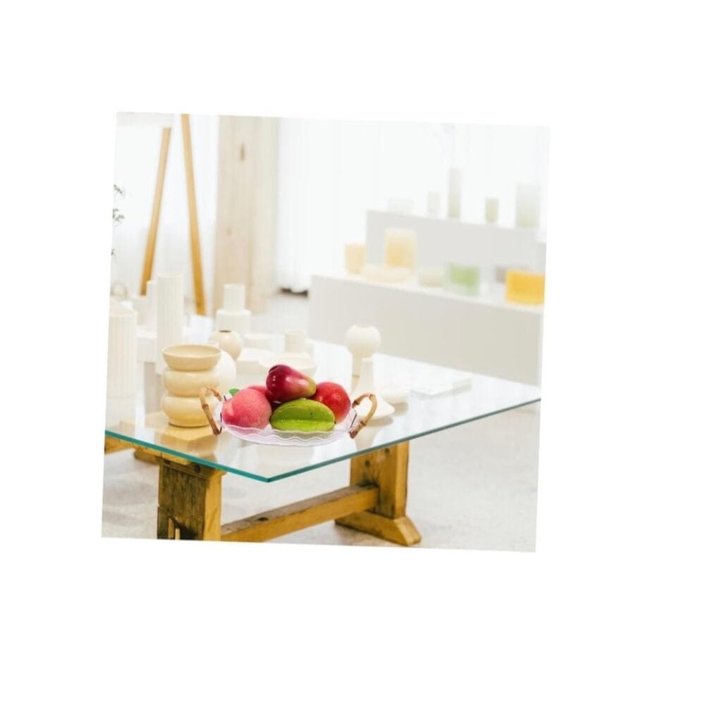 Decorative Fruit Plate Handles Elegant Storage Tray for Kitchen Counter - Thumbnail 5