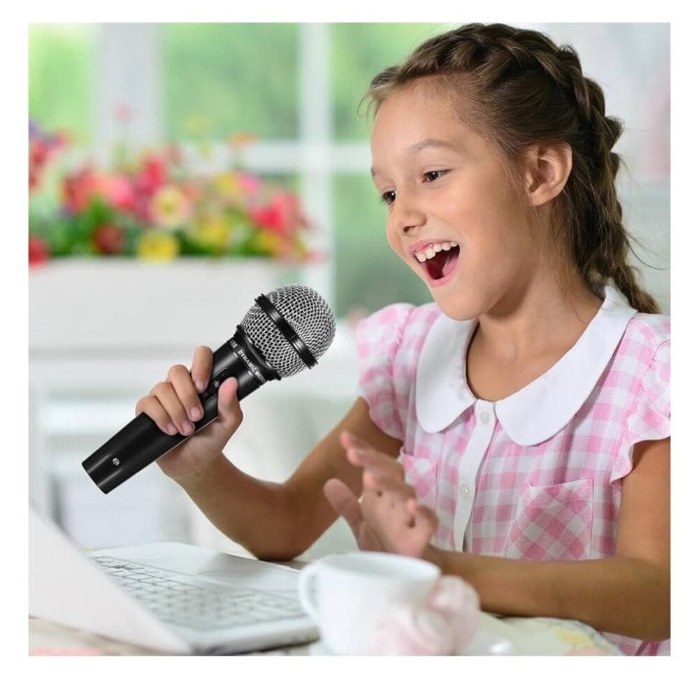 Microphone for Kids, 6.4" Fake Toy Microphones for Toddler Plastic Pretend Play - Thumbnail 5