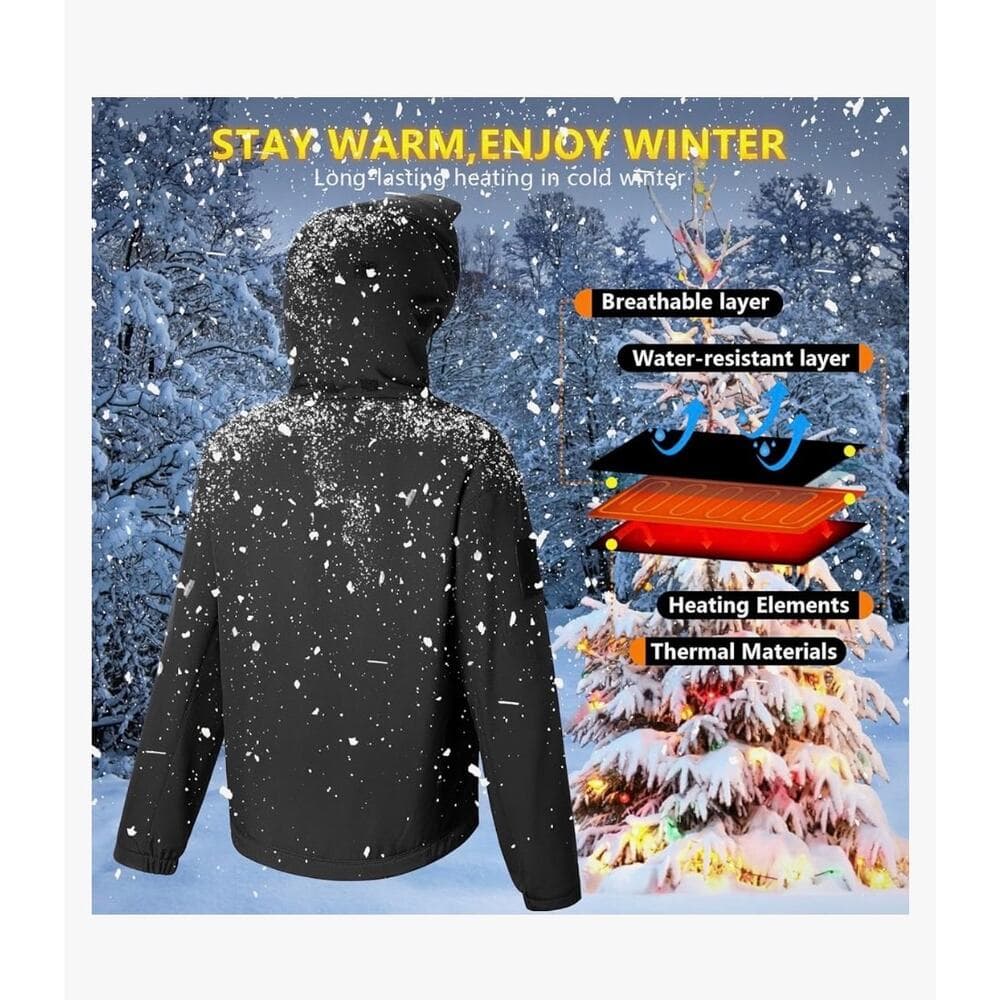Leamos Heated Jacket for Men with Battery Pack Size Medium - Thumbnail 2