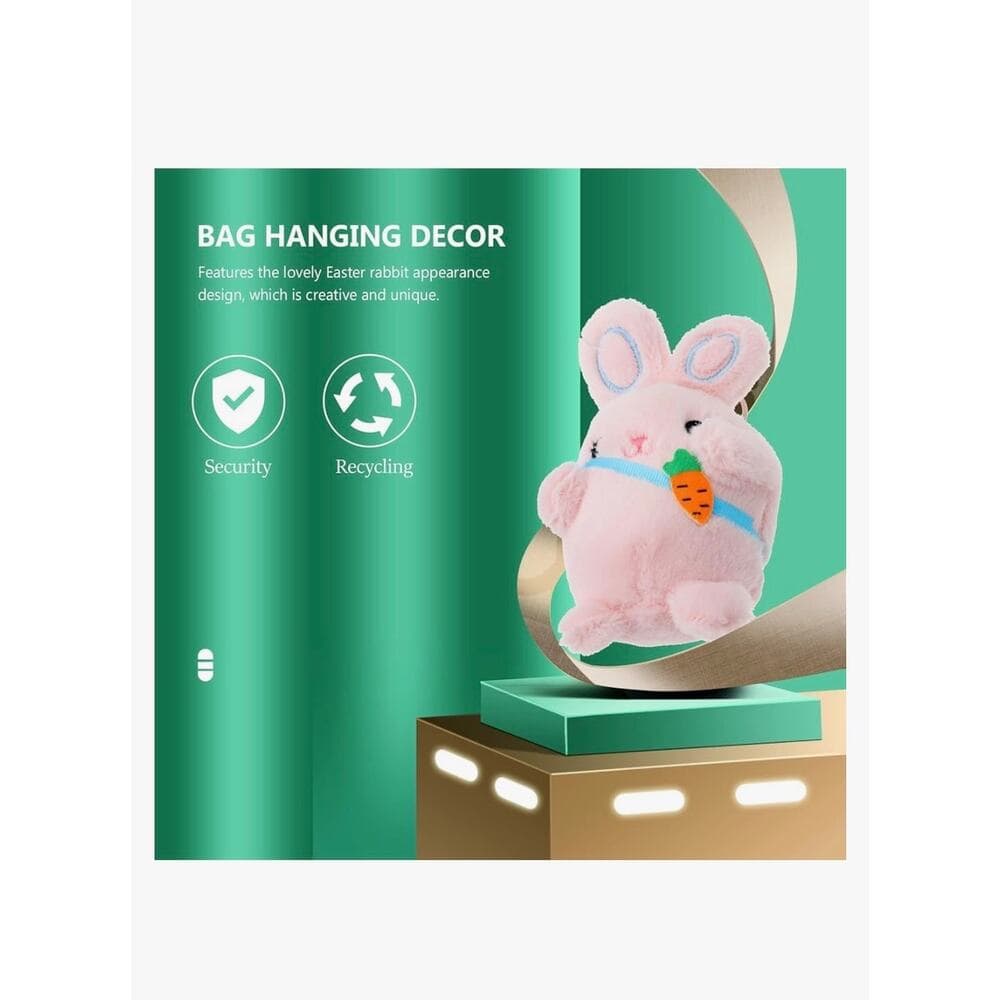Easter Bunny Doll Keychain Easter Rabbit Pendant Soft Cute Rabbit Keychain - Thumbnail 2