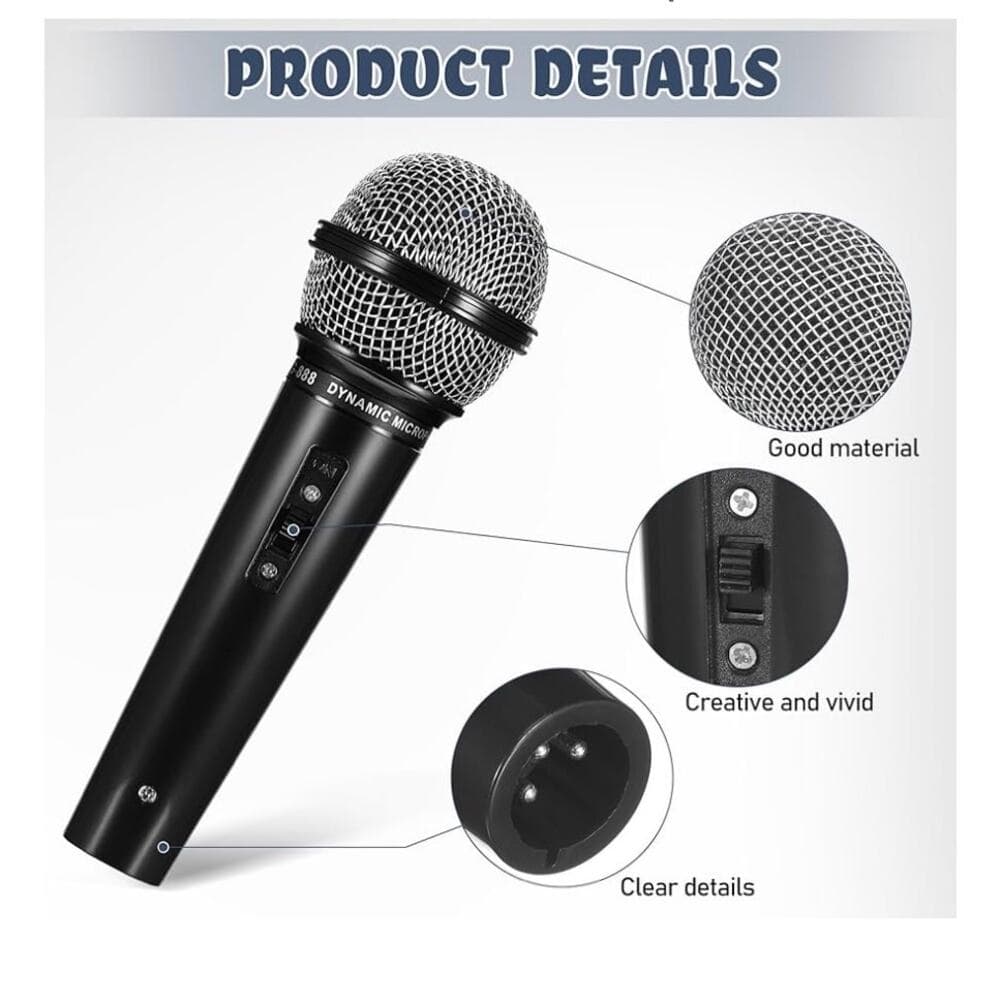 Microphone for Kids, 6.4" Fake Toy Microphones for Toddler Plastic Pretend Play - Thumbnail 2