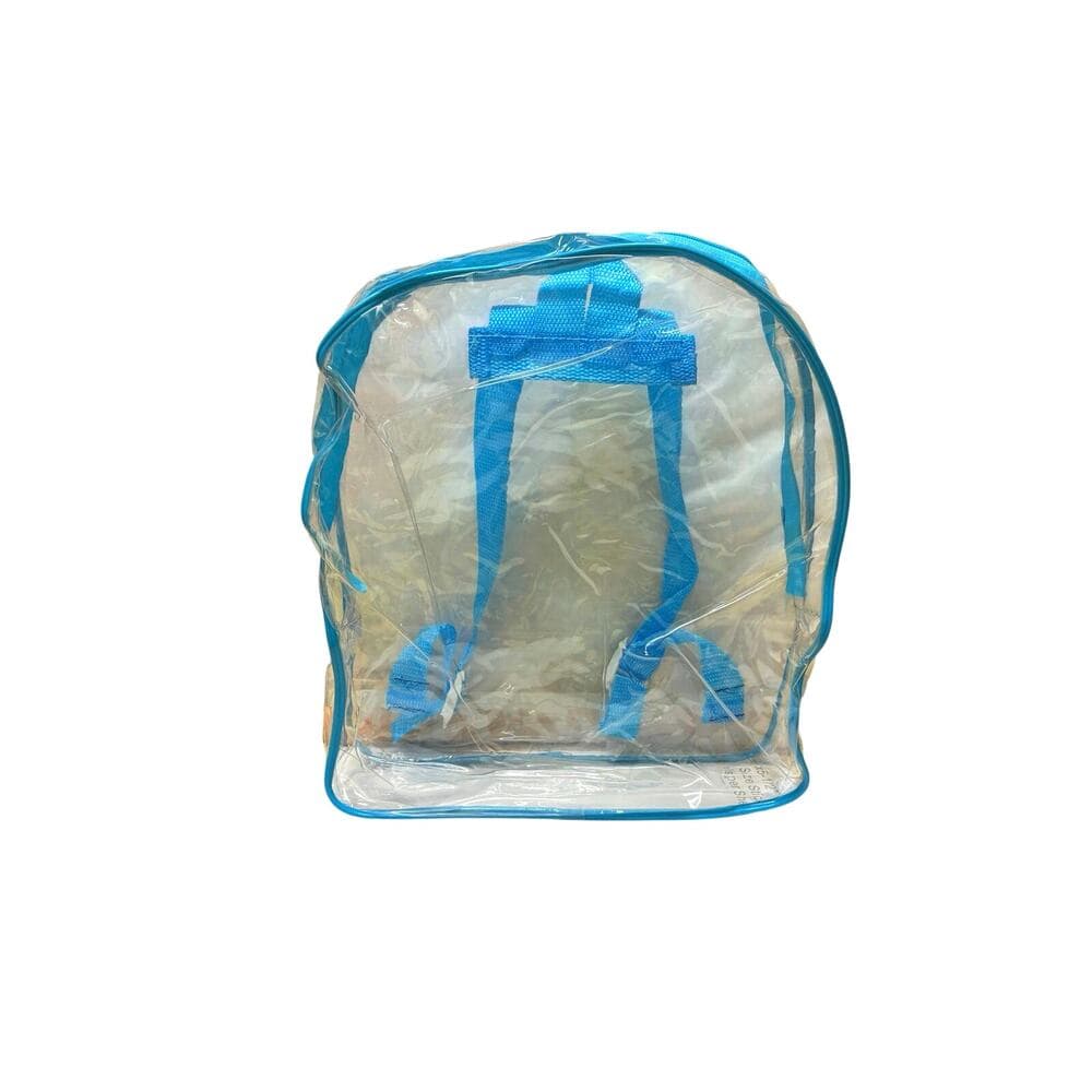 Clear Kids Bookbag With Blue straps 11”X 10”￼ - Thumbnail 3