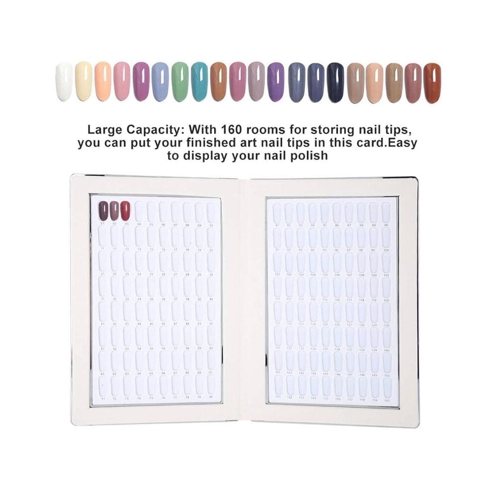 160 Nail Color Chart Display Book, Nail Gel Color Card Display Chart Book - Thumbnail 2
