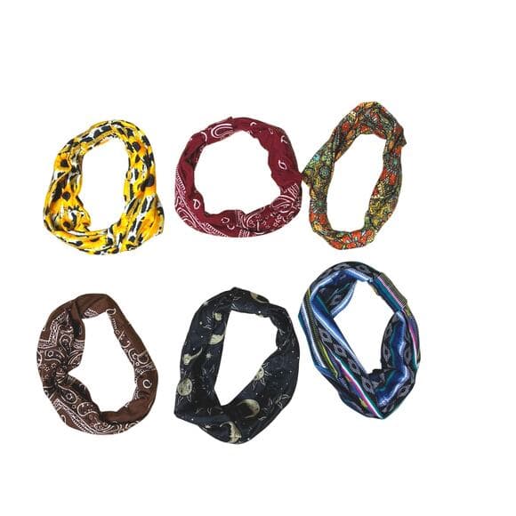 Six New Women's Multicolored Cloth Headbands - Thumbnail 9