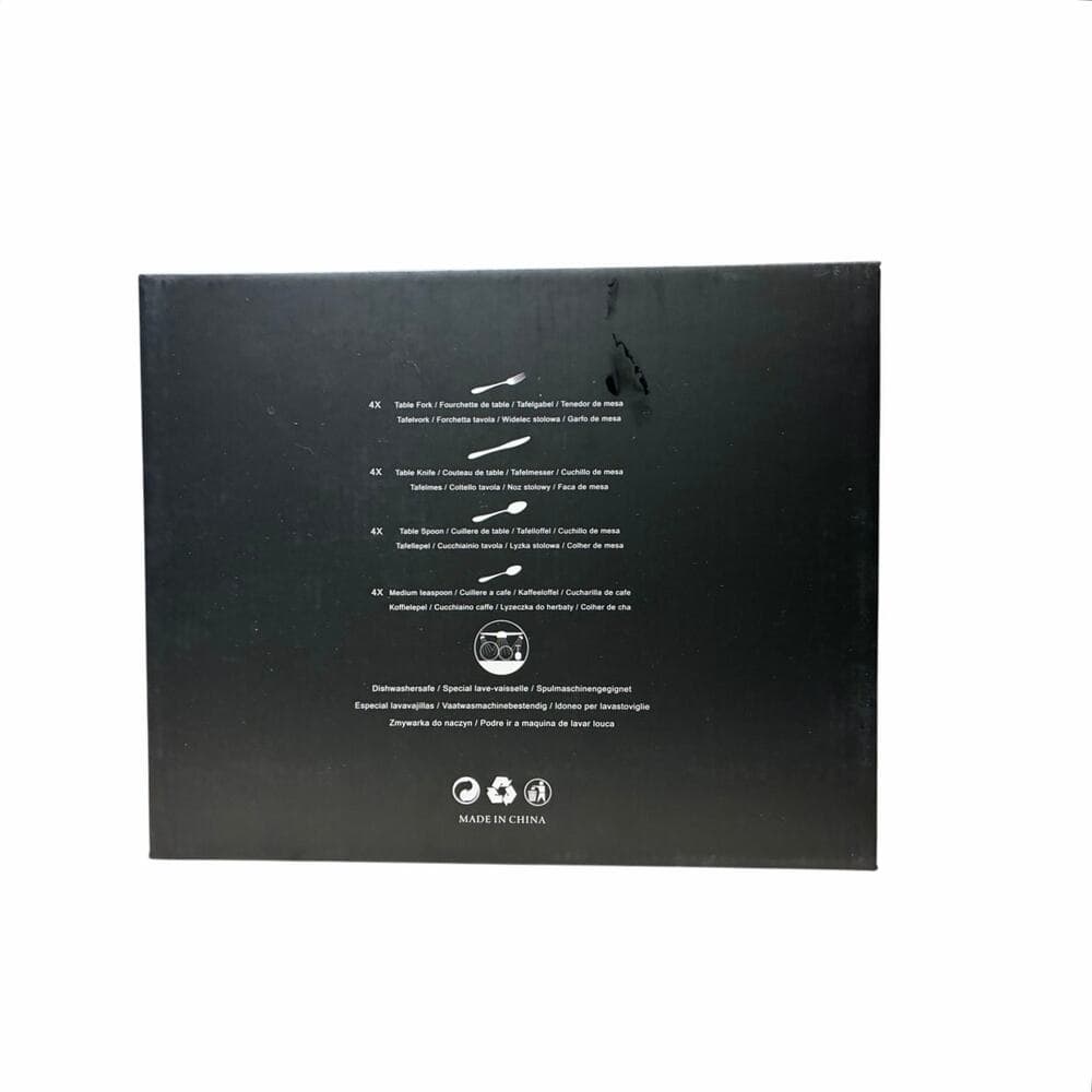 16 Cutlery Set Black Color New - Thumbnail 3