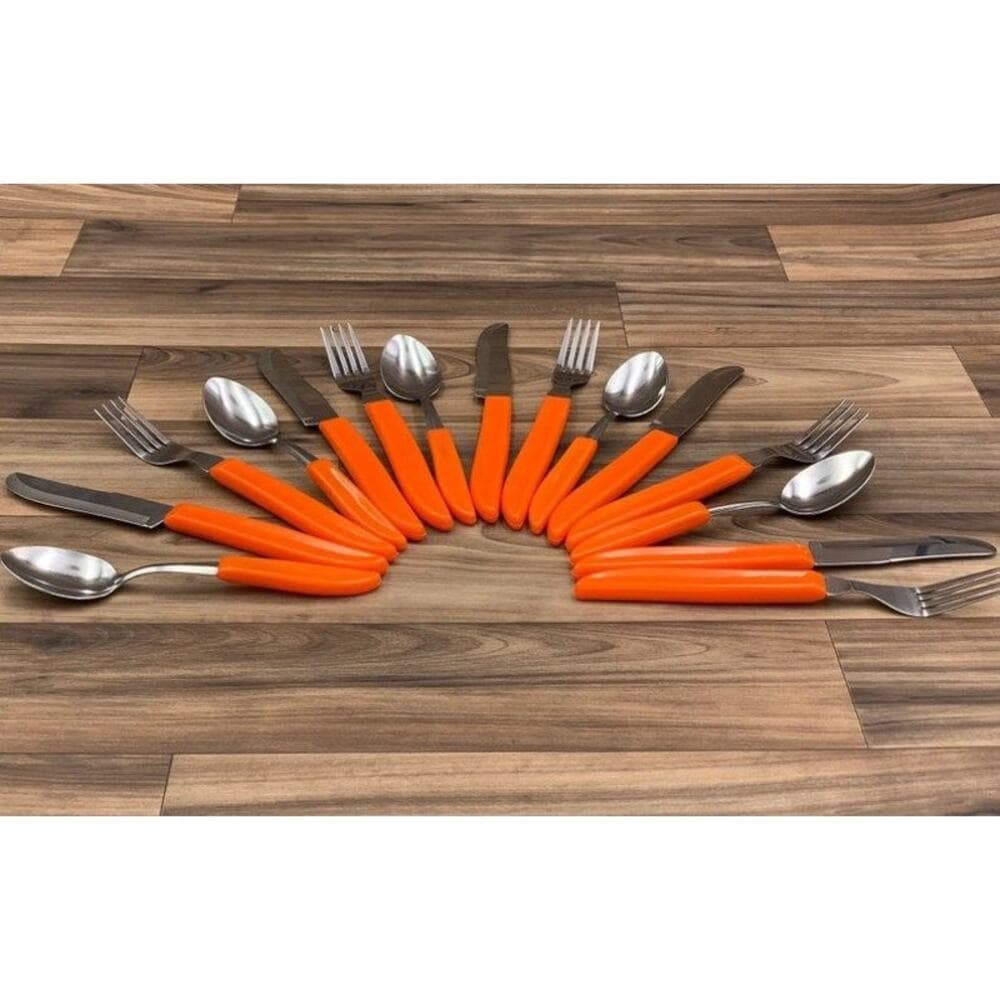 24 Cutlery Set Orange Color New
