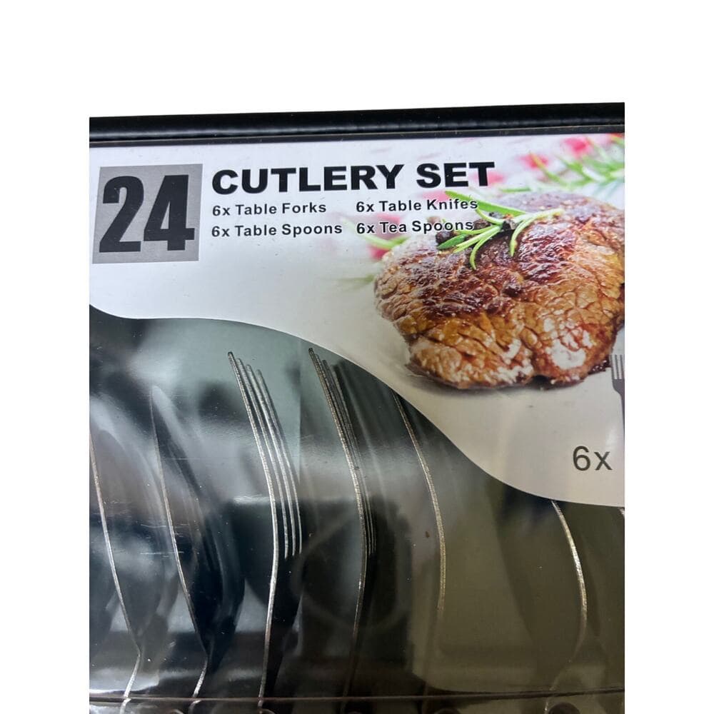 24 Cutlery Set Orange Color New - Thumbnail 3