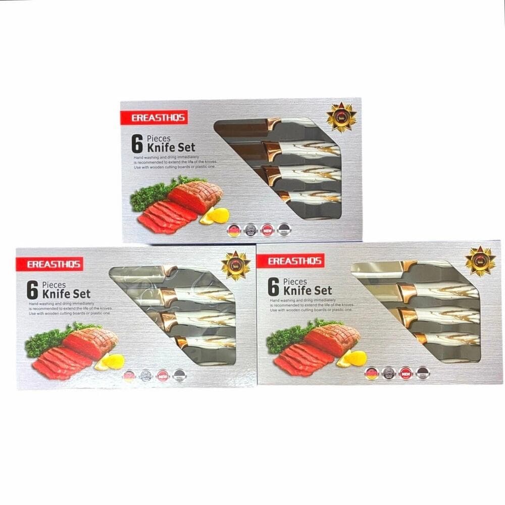 A Bundle Of 3 Ereasthqs 6 Pieces Knife Set - Thumbnail 4