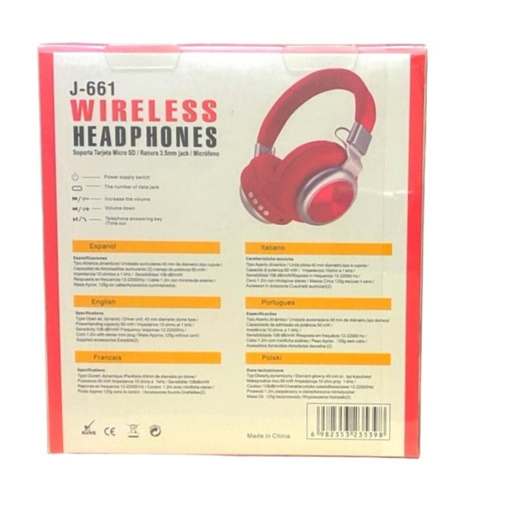 Real Sound Exbass Wireless Headphones Color Green J-661