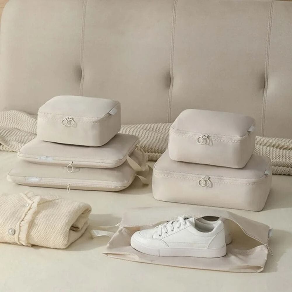 Travel Packing Cubes Six Piece Set With Large Capacity Storage Bag - Thumbnail 6