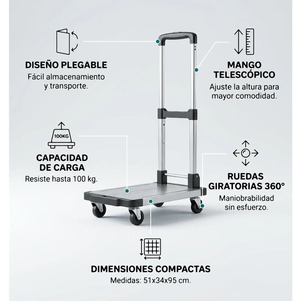 portable folding hand truck 12”W 20”L 3ft Tall - Thumbnail 6