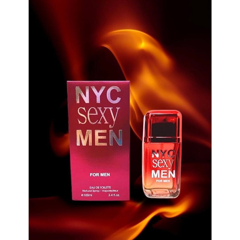 NYC Sexy Men, Amber Fougere fragrance for men. Eau de Toilette 3.4 Fl Oz.