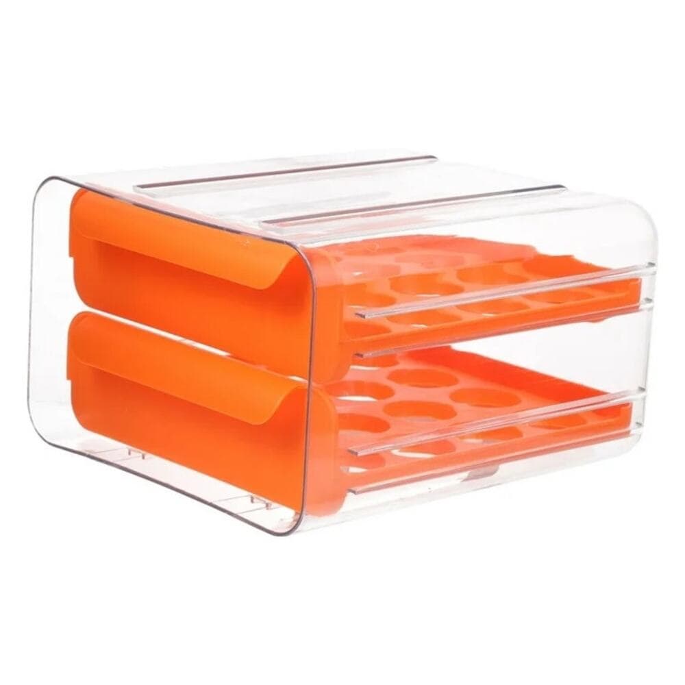 HOOWIFFY Food Containers Refrigerator Food Storage Box Orange Plastic 1 Pc - Thumbnail 2