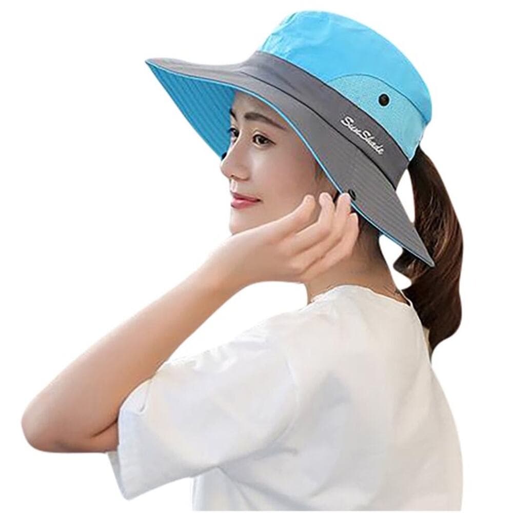 Kiplyki Adult Women Solid Sunshade Hat Fisherman's Hat Basin Hat Outdoor