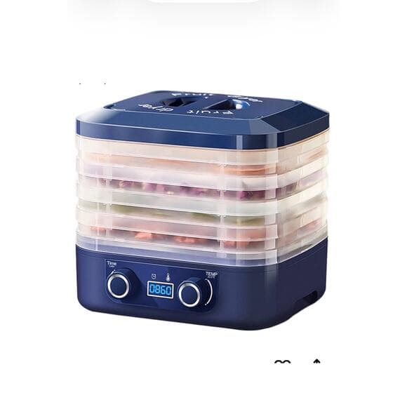 Food Dehydrator, 5 Trays Food Dryer Machine, Temperature Control Blue - Thumbnail 13