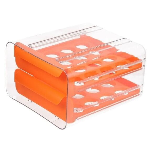 HOOWIFFY Food Containers Refrigerator Food Storage Box Orange Plastic 1 Pc - Thumbnail 8