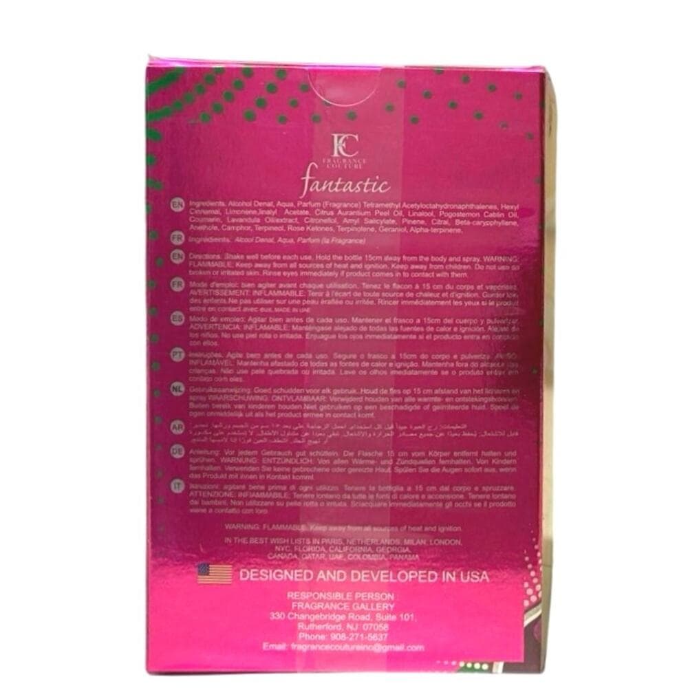 Fantastic For Women By TC Fragrance Couture Eau De Parfum Spray 3.4 fl oz - Thumbnail 2