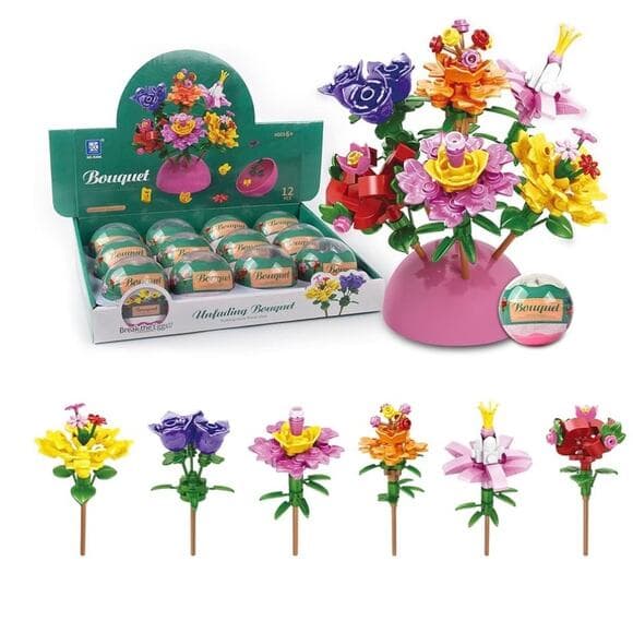 12 Pack Filled Eggs with 157 Pcs DIY Flower Garden Building Blocks - Thumbnail 9