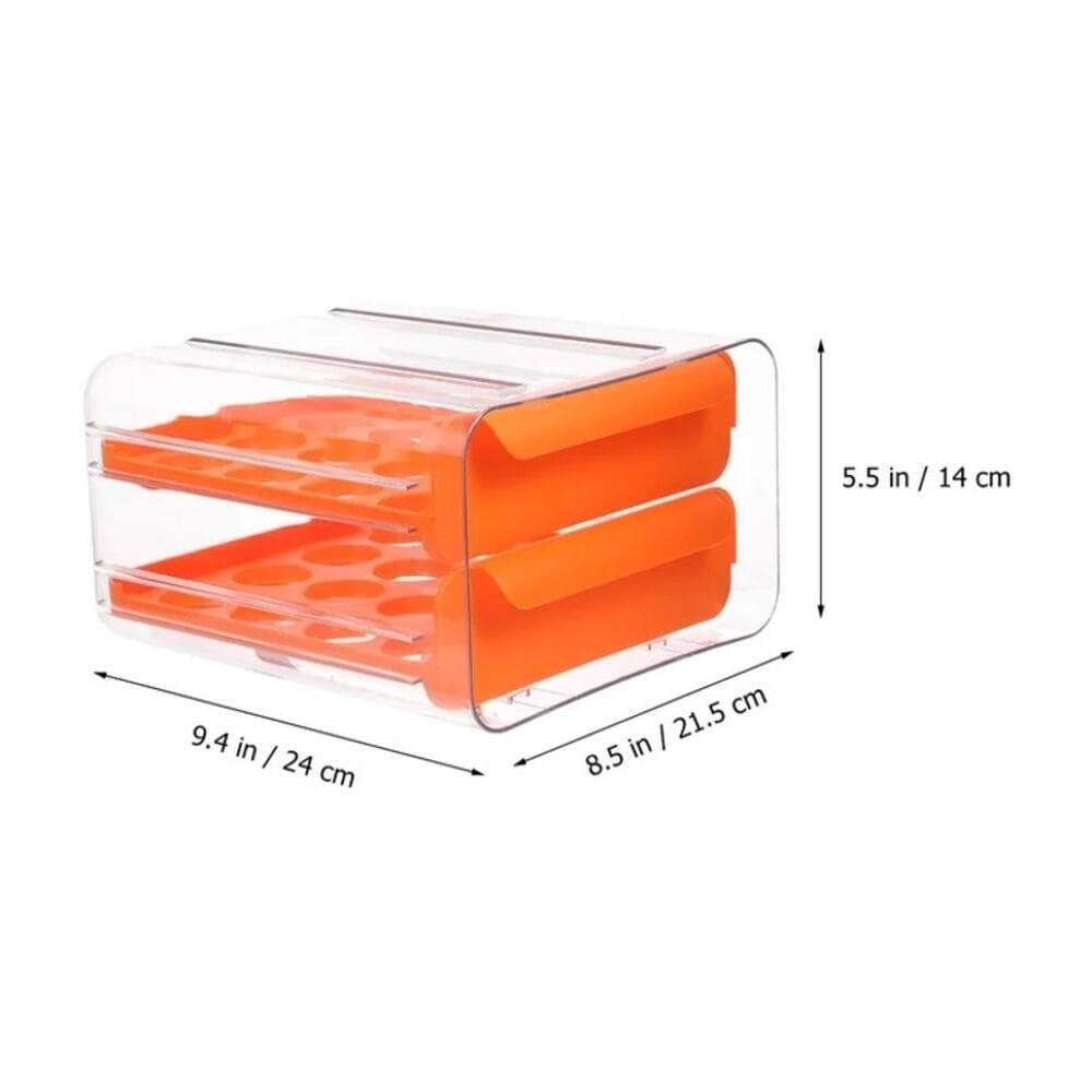 HOOWIFFY Food Containers Refrigerator Food Storage Box Orange Plastic 1 Pc - Thumbnail 4