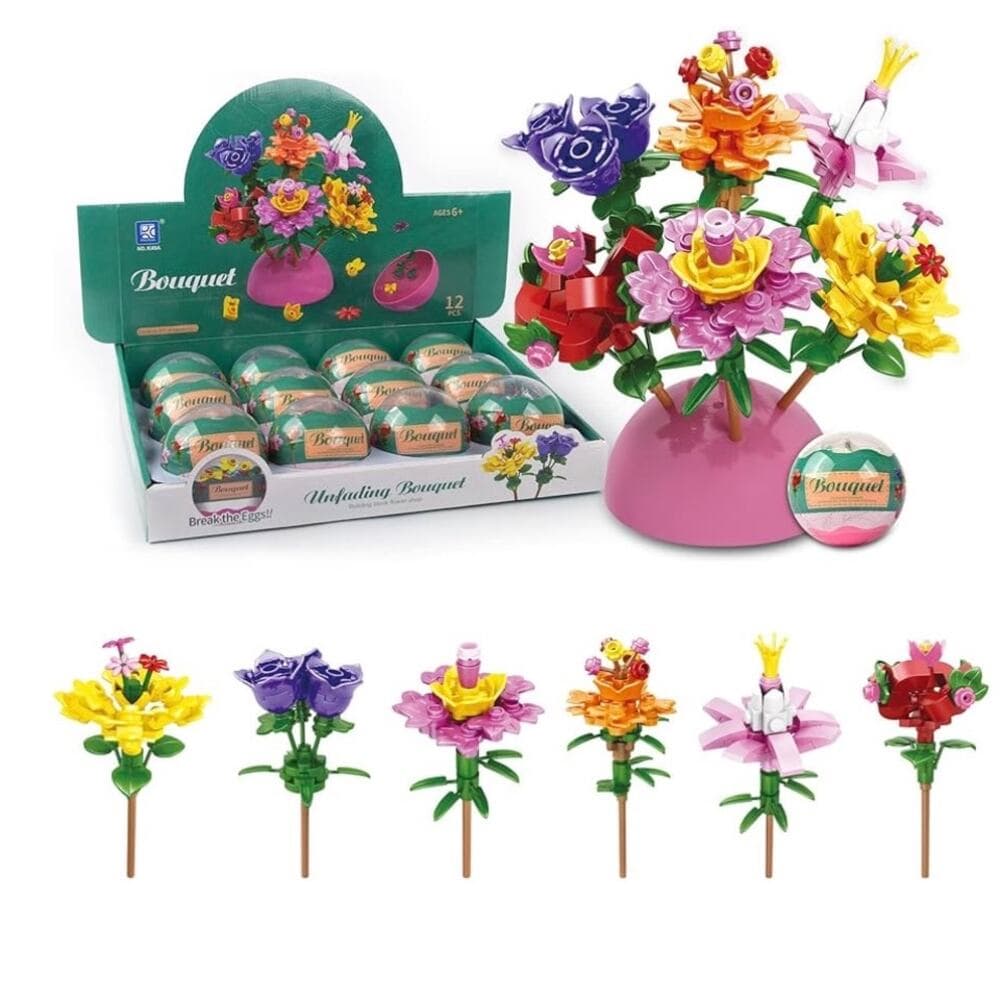 12 Pack Filled Eggs with 157 Pcs DIY Flower Garden Building Blocks - Thumbnail 8