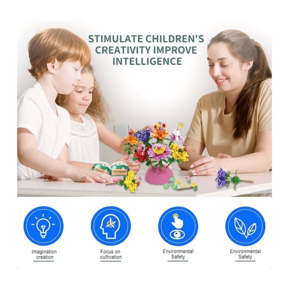 12 Pack Filled Eggs with 157 Pcs DIY Flower Garden Building Blocks - Thumbnail 5