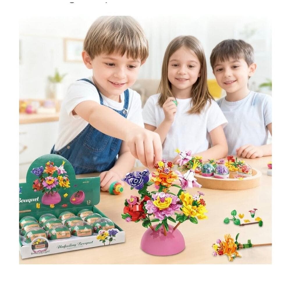 12 Pack Filled Eggs with 157 Pcs DIY Flower Garden Building Blocks - Thumbnail 6
