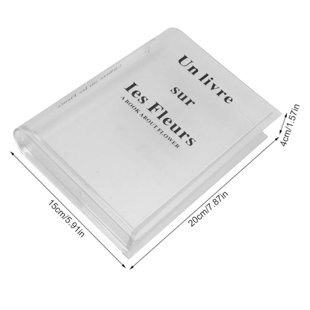 Vases Clear Book Vase Acrylic Artistic Cultural Flavor Decorative Book