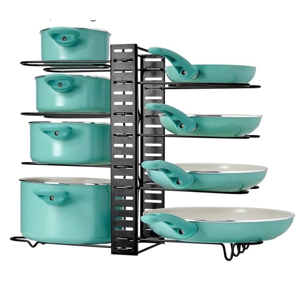 LATTI Pots and Pans Cabinet Organizer and Kitchen Storage Rack - 8 Shelf