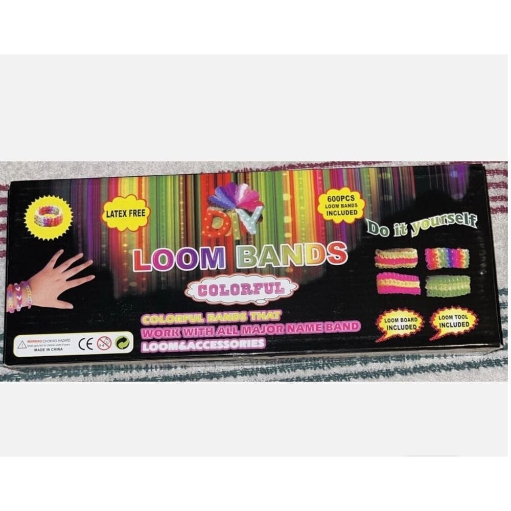 New DIY Loom Bands Colorful 600pcs Kit Loom Board/Tool Included - Thumbnail 3