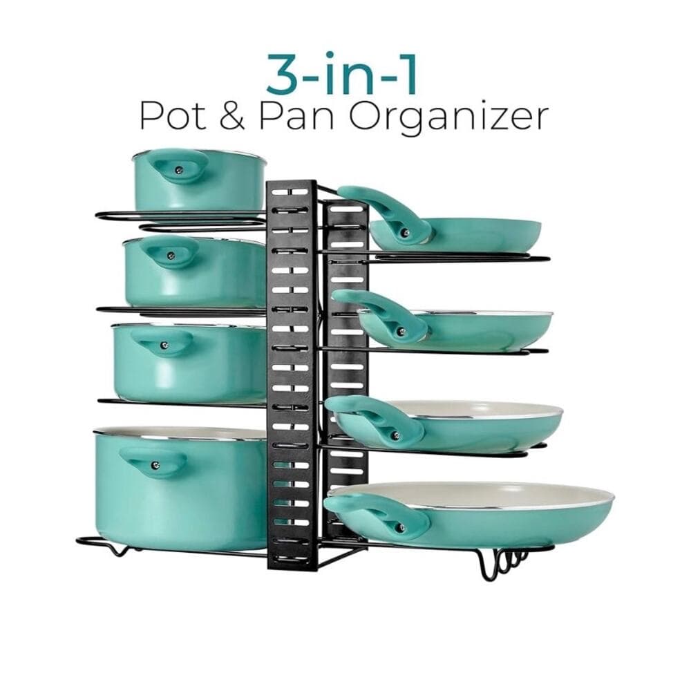 LATTI Pots and Pans Cabinet Organizer and Kitchen Storage Rack - 8 Shelf - Thumbnail 8