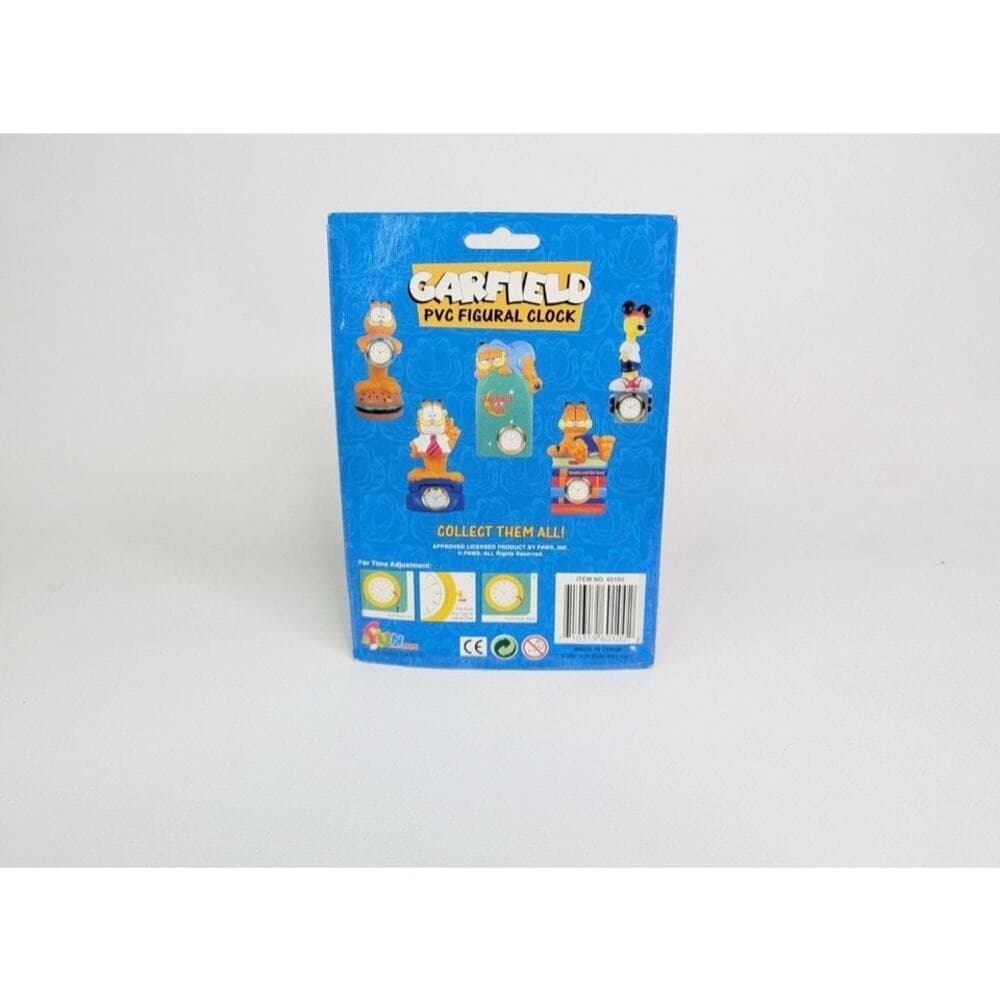 Vintage Fun Toys Garfield 4.5" PVC Figural Clock Phone Shirt &Tie - NEW!