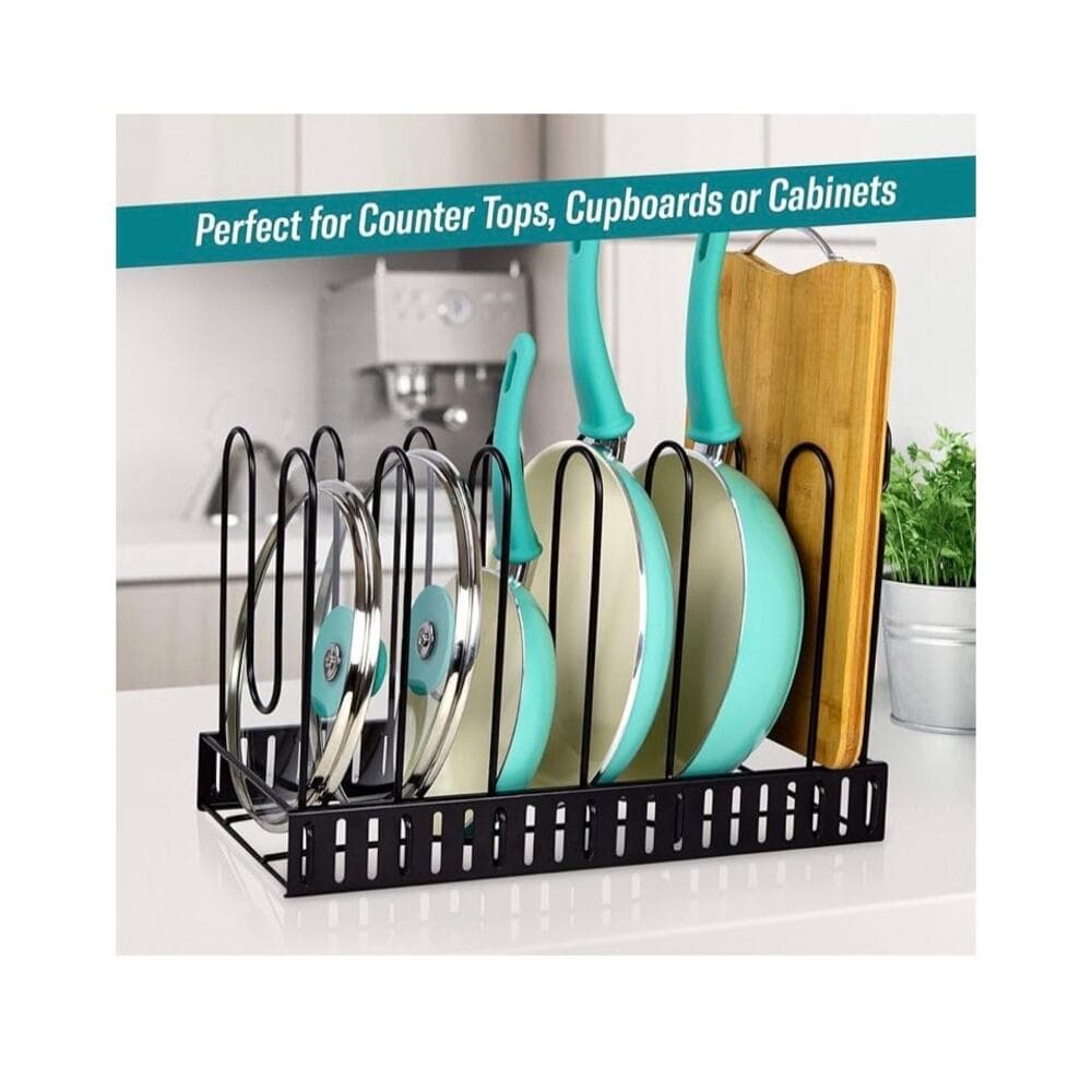 LATTI Pots and Pans Cabinet Organizer and Kitchen Storage Rack - 8 Shelf - Thumbnail 2