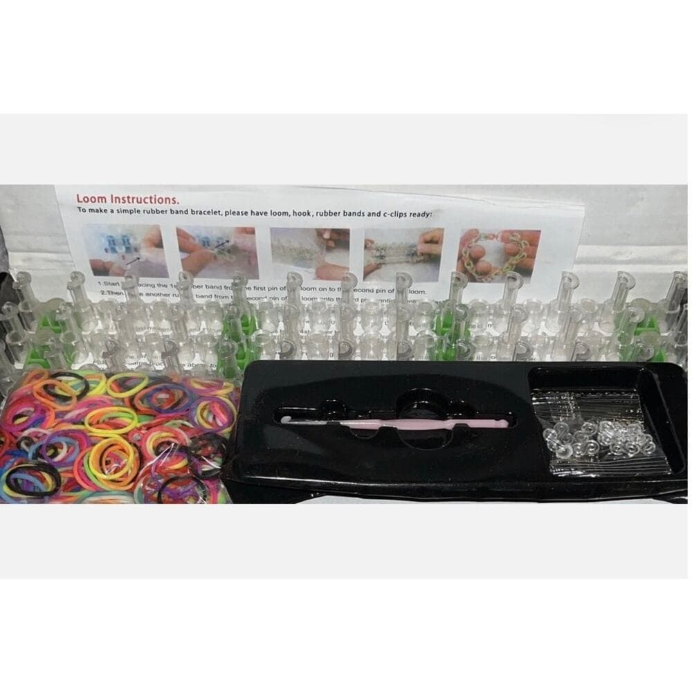 New DIY Loom Bands Colorful 600pcs Kit Loom Board/Tool Included