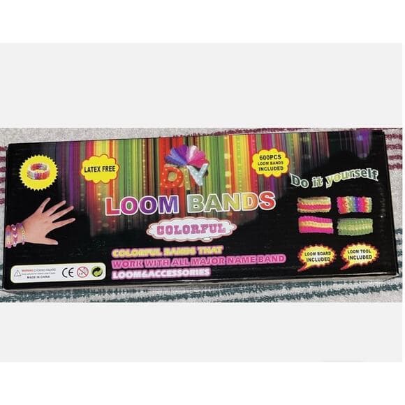New DIY Loom Bands Colorful 600pcs Kit Loom Board/Tool Included - Thumbnail 4