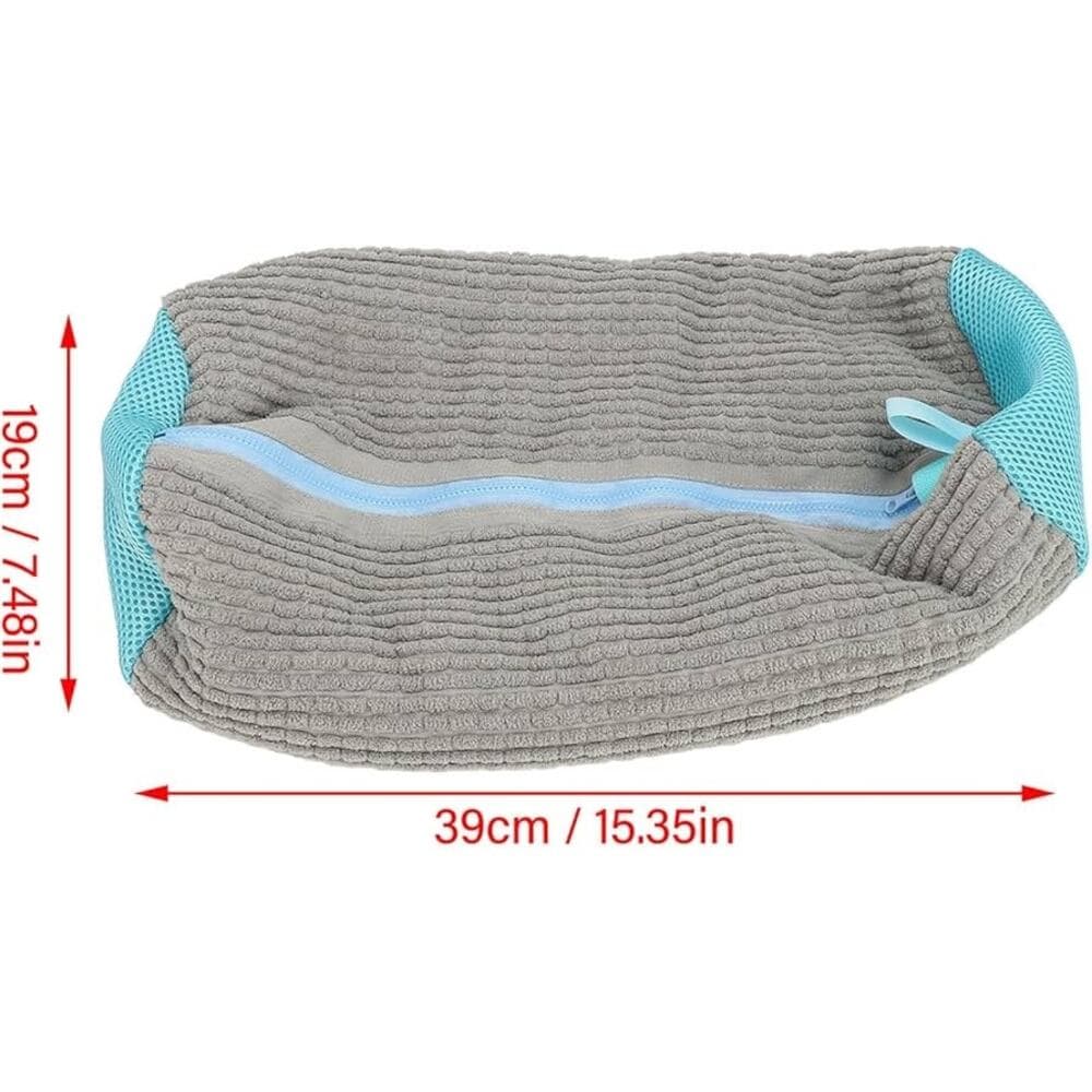 Shoe Washing Machine Bag, Reusable Shoes Laundry Bags with Zipper, (Gray) - Thumbnail 6
