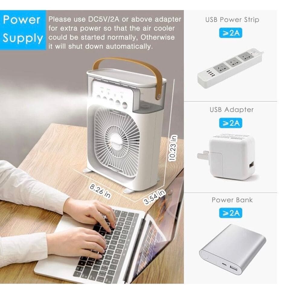 Portable Air Conditioner Fan, Mini Evaporative Air Cooler - Thumbnail 4