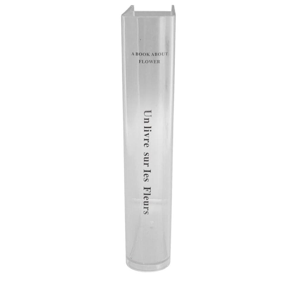 Vases Clear Book Vase Acrylic Artistic Cultural Flavor Decorative Book - Thumbnail 8
