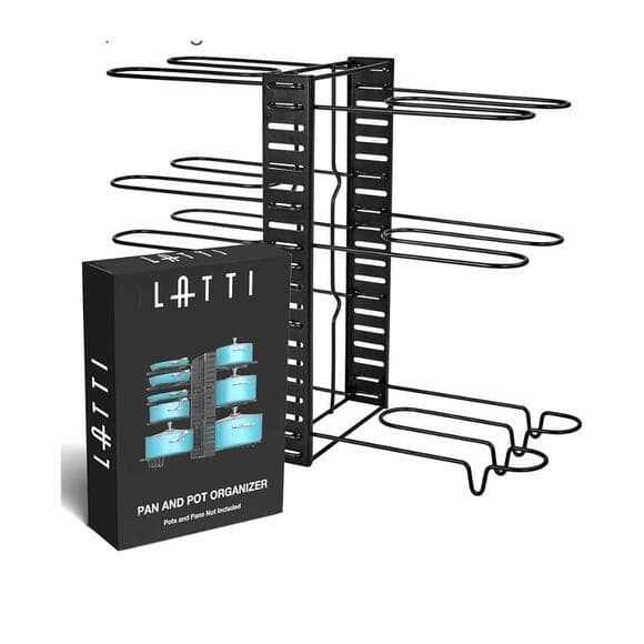 LATTI Pots and Pans Cabinet Organizer and Kitchen Storage Rack - 8 Shelf - Thumbnail 11