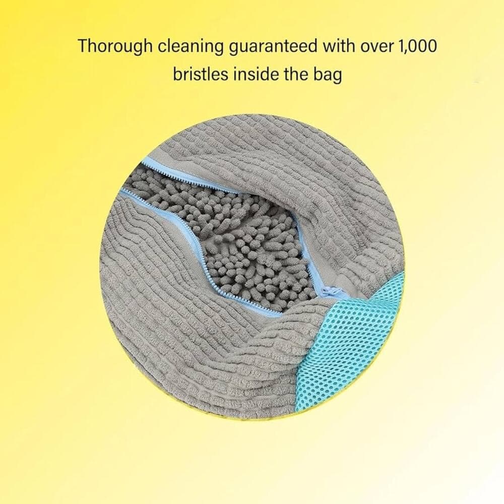 Shoe Washing Machine Bag, Reusable Shoes Laundry Bags with Zipper, (Gray) - Thumbnail 5