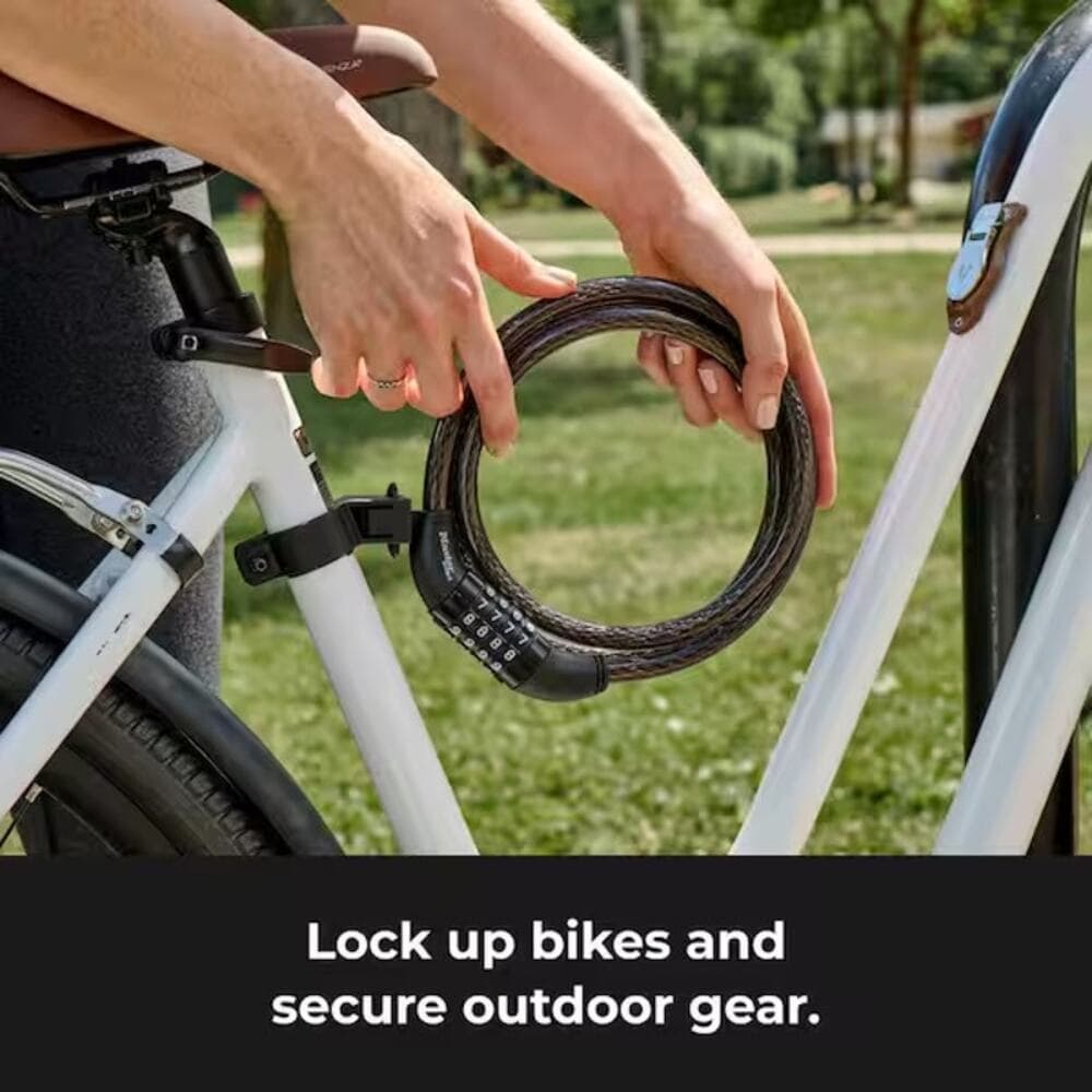 Bike Lock Cable with Combination, Resettable, 5 ft. Long - Thumbnail 6