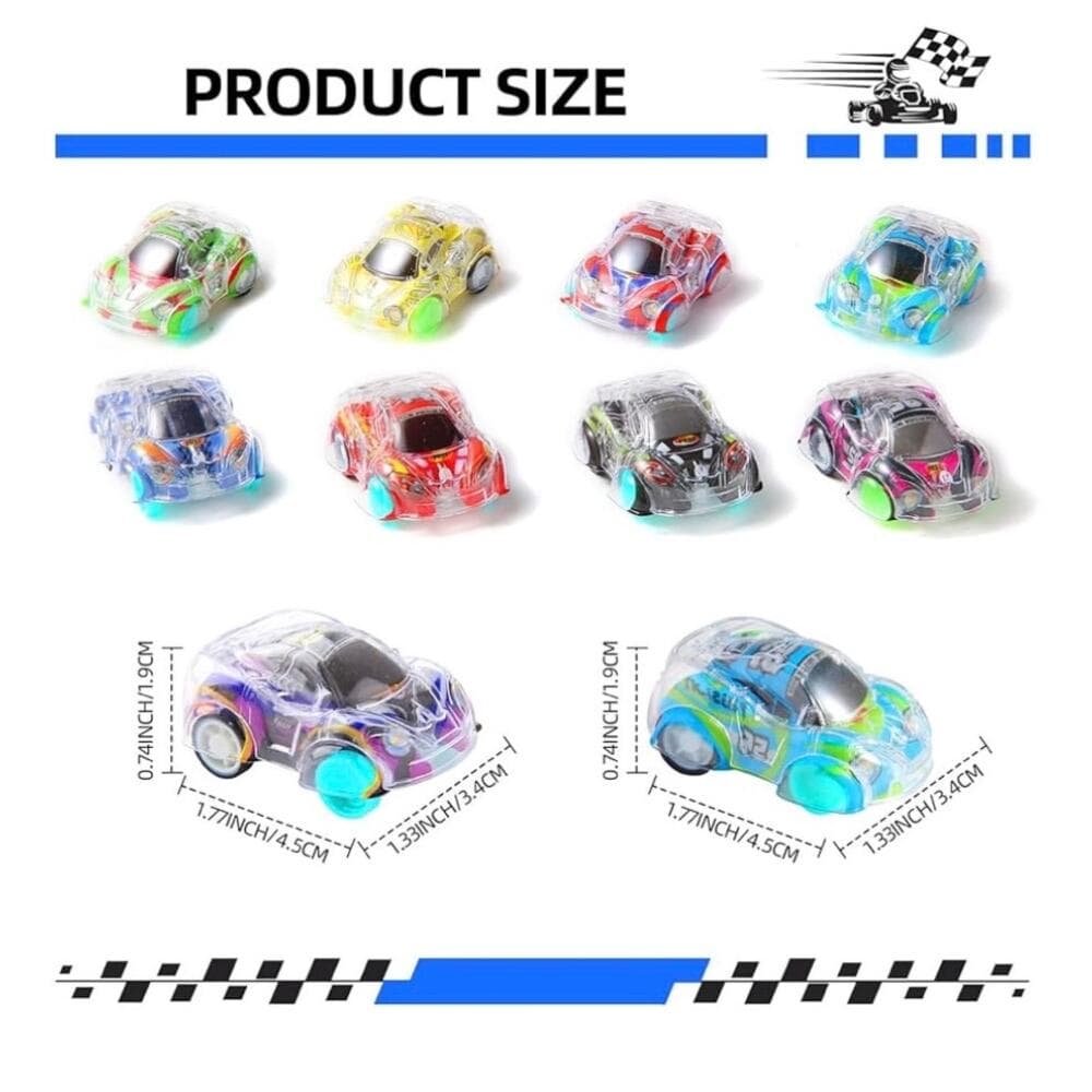 50 Pcs Mini Pull Back Cars Set, Pull Back Racing Vehicles for Kids Toddlers